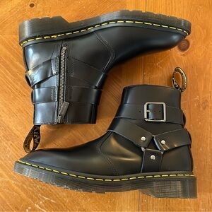 Women’s Dr. Martens Jaimes Leather Chelsea Combat Boots Harness Buckle Size 8